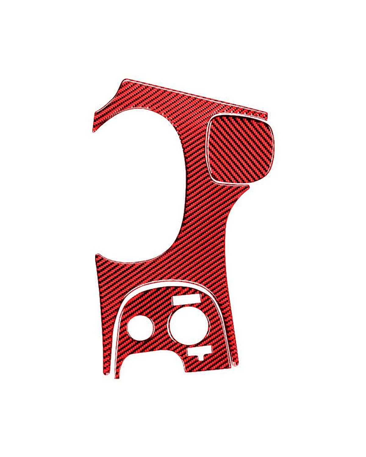 Verkleidung der Konsolenverkleidung Für Corvette Für C5 1998 1999 2000-2004 Zubehör Carbon Fiber Innenausstattung Auto Zentrale Steuerung Gangschaltung Panel Trim Cover Aufkleber(Style D(Red)) von PPLKHS