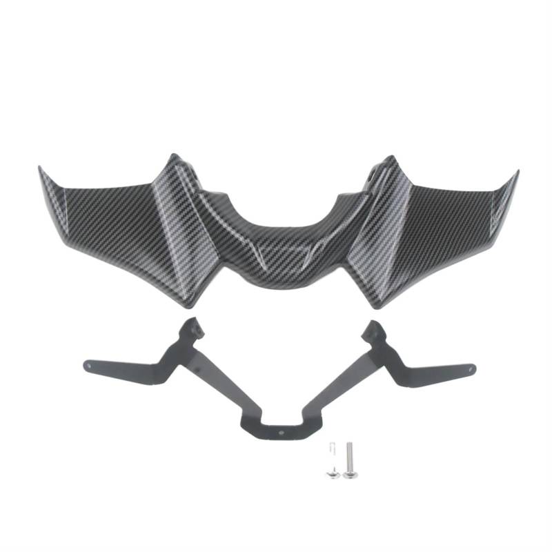 Motorrad Winglet Abdeckung Passend Motorradzubehör Schwarz Naked Front Downforce Spoiler Winglet Aerodynamischer Wing Kit Spoiler Für YA&MA&HA Für MT 07 2021 2022 2023 Aerodynamischer FlüGel Kit(2) von PPWIALL