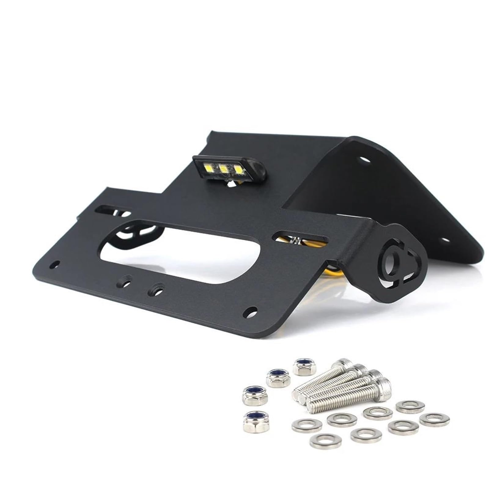 PPWIALL Motorrad Kennzeichenhalter Nummernschild Mit Für Ya&ma&ha Für R25 2014–2024 Für R3 MT-25 MT-03 2015–2024 Fender Eliminator Kit Rear Tail Tidy Rücklicht-Halterung von PPWIALL