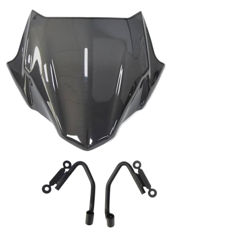 PPWIALL Motorrad Windschild Zubehör Windschutzscheibe Windschutzscheiben Windabweiser Visier Visier Grau Für CB400F CB500F 2016-2023 Windschutzscheibe Motorrad(Dark Gray) von PPWIALL