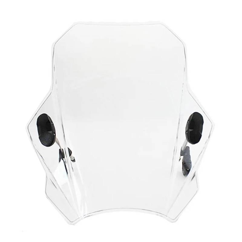 PPWIALL Motorrad Windschutzscheibe Motorrad Windschutzscheibe Deckt Bildschirm Rauch Objektiv Motorräder Deflektor Universal Für Kawasaki Für Z650 Z800 Z900 Z1000 Spoiler Deflektor(Transparent) von PPWIALL