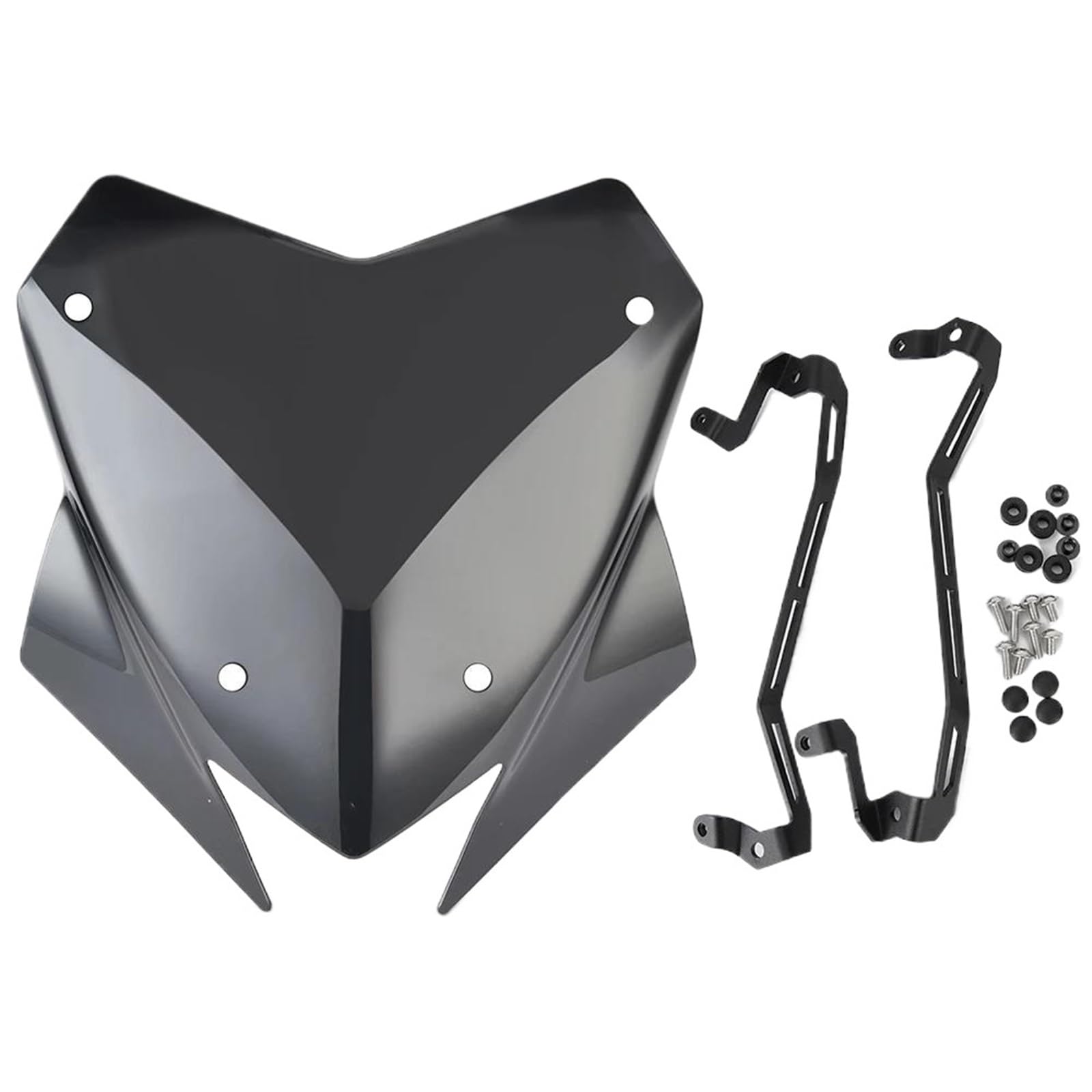 PPWIALL Motorrad Windschutzscheibe Motorrad Zugehörigkeit Windschutzscheibe Windschutz Frontscheibe Für Ducati Für MULTISTRADA V4 S Sport 2021 2022 2023 Spoiler Deflektor(Black) von PPWIALL