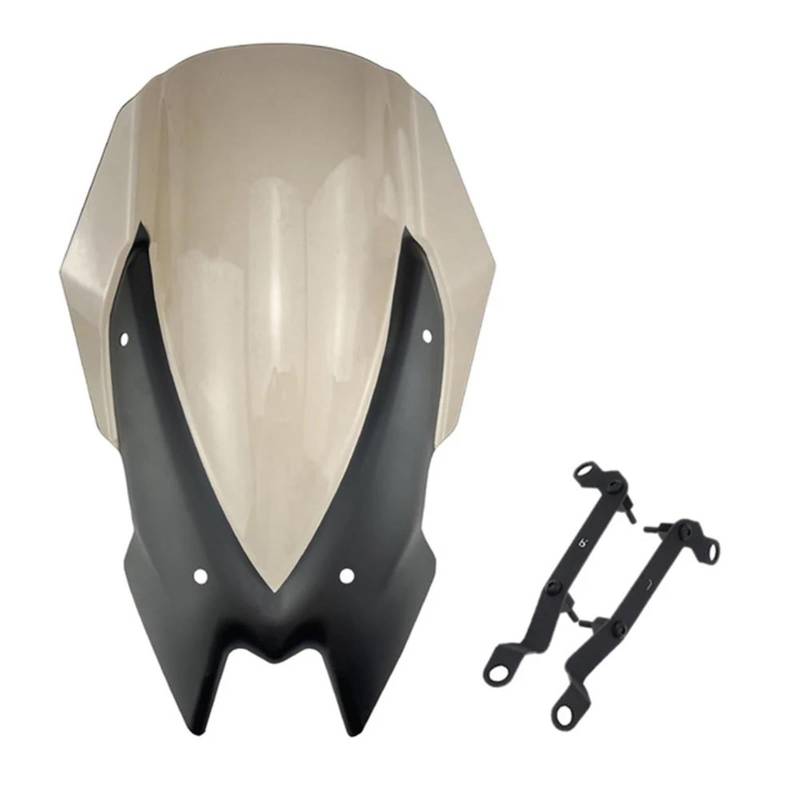 PPWIALL Motorrad Windschutzscheibe Motorradzubehör Sport Windschutzscheiben Windschutzscheiben Sonnenschutz Deflektoren Für Kawasaki Für Z900/Z650 2021-2024 Spoiler Deflektor(Brown) von PPWIALL