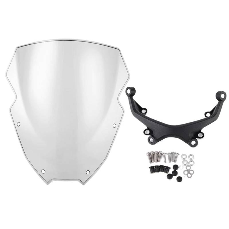 PPWIALL Motorrad Windschutzscheibe Windschutzscheibe Windschutz Motorrad Zubehör Windabweiser Für MT-09 SP 2021 2022 2023 Spoiler Deflektor(Transparent Gray) von PPWIALL