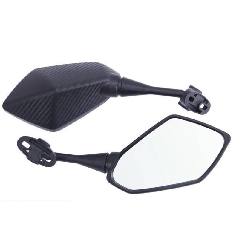 PPWIALL Motorradspiegel Lenkerendenspiegel Für YA&MA&HA Für R1 R6 R25 R15 R125 R3 R1S R1M FZ6R Spiegel Motorrad Roller Rückspiegel Carbon Look Schwarz Motorrad Rückspiegel 360° Drehbar(2) von PPWIALL