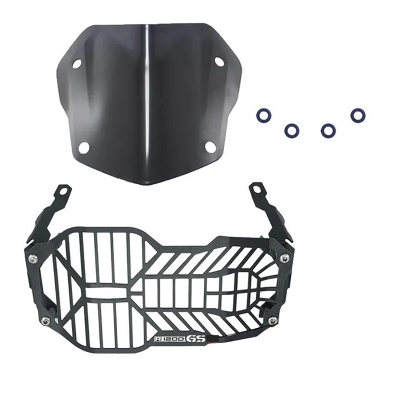 PPWIALL Scheinwerfer Mesh Grillabdeckung Scheinwerfer Kühlergrill Wache Schutz Abdeckung Für R1250GS R1200GS ADV 2014-2023 Motorrad Sport Windschutz Windschutz Scheinwerfergitter(R1200GS SM ONE Set) von PPWIALL