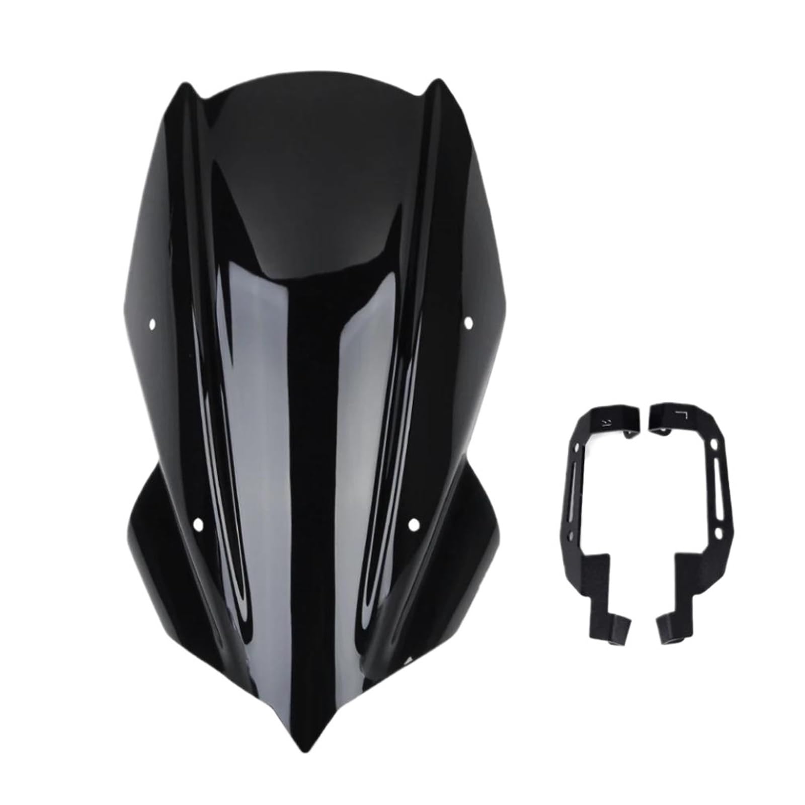 PPWIALL Windschutzscheibe Motorrad Windschutzscheibe Windschutzscheibe Windschutz Deflektor Motorrad Für Kawasaki Für Z250 Z400 2019-2023 2022 2021 2020 Windshield Windabweiser(Black) von PPWIALL