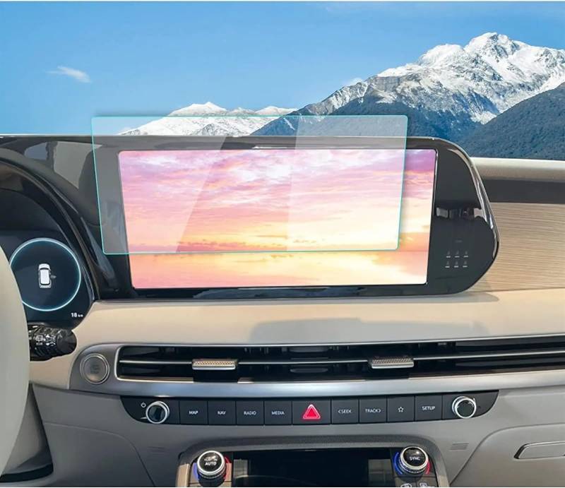 PQAIECXD Navigation Schutzfolie Kompatibel Mit Hyundai Für Palisade 2023 Auto-GPS-Navigation LCD-Bildschirm Displayschutzfolie Aus Gehärtetem Glas von PQAIECXD