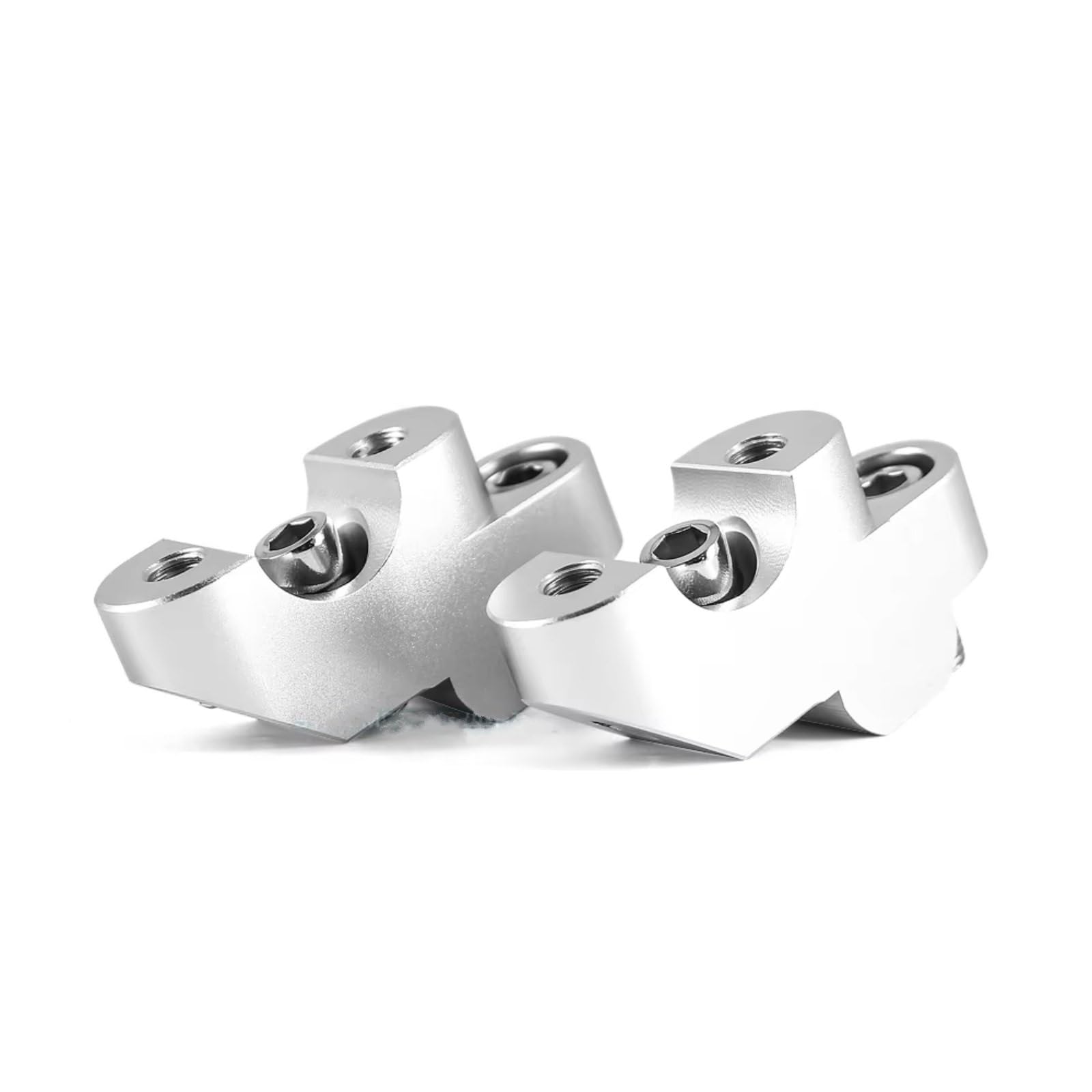 PQAWSFR Lenkererhöhungsklemme Für CB500X Für CB300F Für CB400F Für CB500F Motorradzubehör Riser Lift Lenkerklemme Lenker Riser Kit Lenkermontage Riser Clamp(Silver) von PQAWSFR