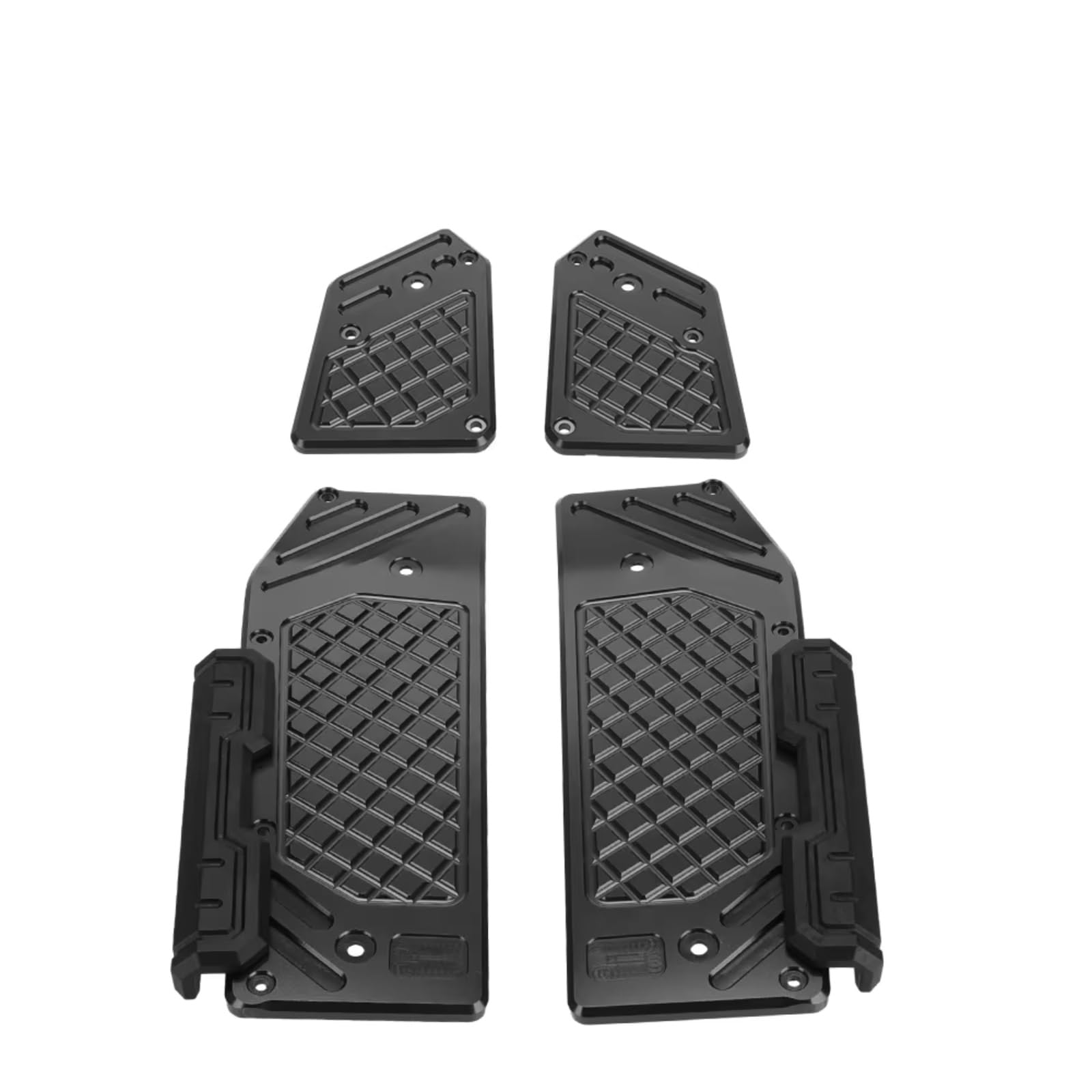 PQAWSFR Motorrad Fußrasten Für ADV350 2020 2021 2022 2023 Motorrad Vorne Hinten Fußstütze Pedale Pad Motorrad Pedal Vergrößerer Und Extender Motorrad Fußstütze Zubehör(Black) von PQAWSFR