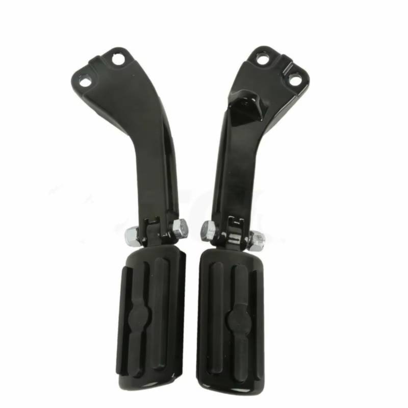 PQAWSFR Motorrad Fußrasten Für Dyna Fat Bob Für Super Für Glide Injected Motorrad Hinten Passagier Fußrasten Unterstützung Halterung Universal Motorrad Fußstütze(Black) von PQAWSFR