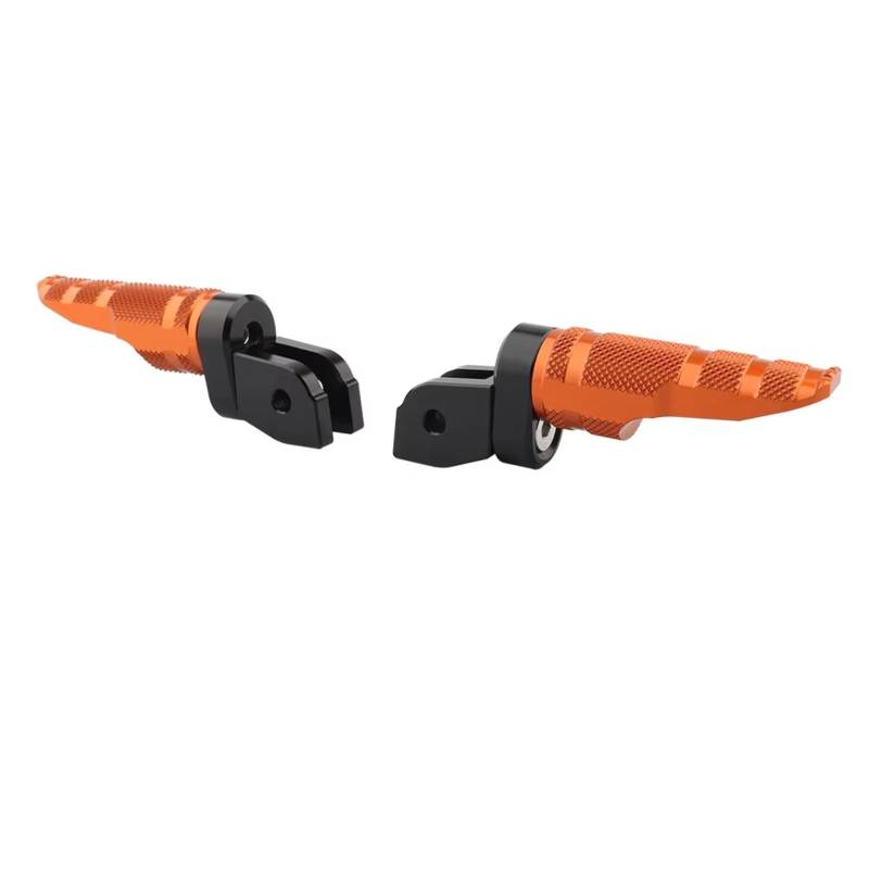 PQAWSFR Motorrad Fußrasten Für Scrambler 400 Für Sport Für Monster 696 Für Hypermotard 950 Motorrad Vordere Fußstütze Pedal Universal Motorrad Fußstütze Zubehör(Orange) von PQAWSFR