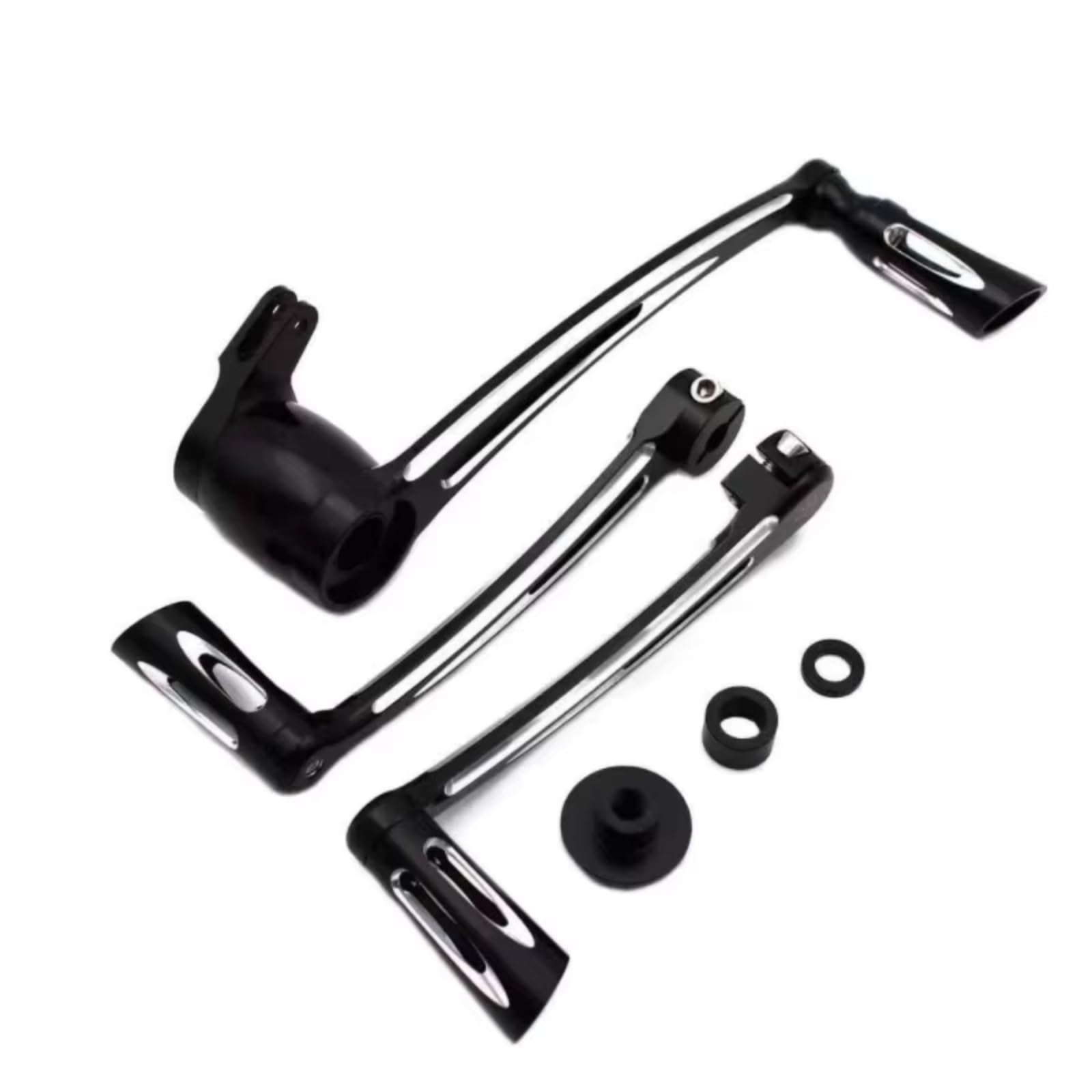 PQAWSFR Motorrad Fußrasten Für Touring Road King Für Electra Für Glide Für Street Motorrad Griff Schalthebel Shifter Bremsarm Pedal Kit Motorrad Fußstütze Zubehör(Size2) von PQAWSFR