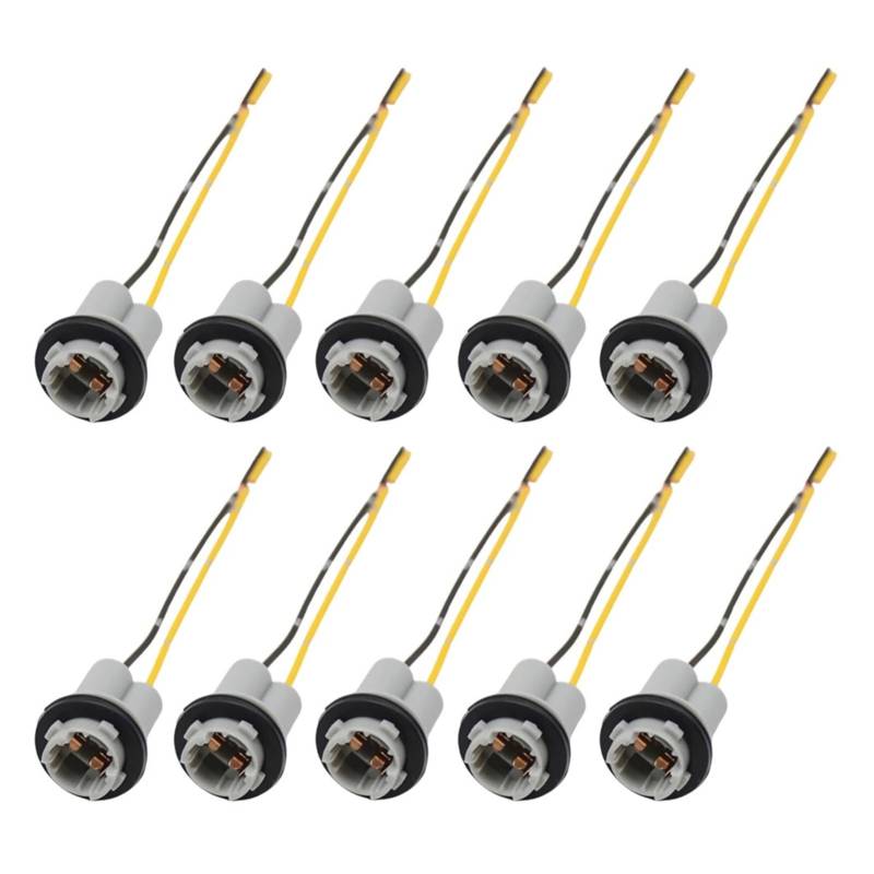 PQMIERA 10Pcs T10 T15 Auto Licht Halter Led-lampe Basis Adapter Kompatibel mit Auto Clearance Instrument Blinker Buchse Zubehör teil von PQMIERA