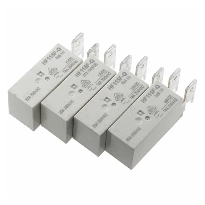 PQMIERA 2PCS 5V/12V/24V/48V Relais HF115F-Q-005-1H HF115F-Q-012-1H F115F-Q-024-1H F115F-Q-048-1H 05VDC 12VDC 24VDC 48VDC 18A DC Relais(24V) von PQMIERA