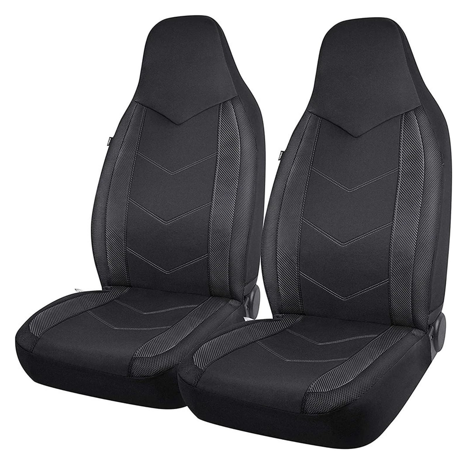 PQMIERA Air-Mesh-Autositzbezüge mit hoher Rückenlehne, sportliches Design, passend for die meisten Autos, SUVs, LKWs, Lieferwagen, Sitzpolster(Black) von PQMIERA