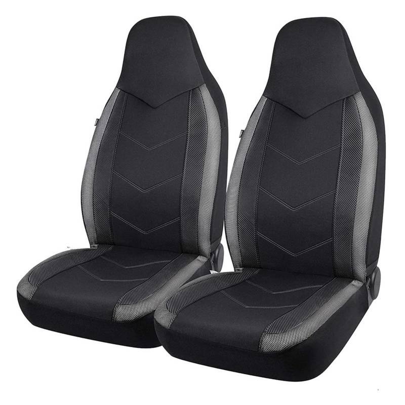 PQMIERA Air-Mesh-Autositzbezüge mit hoher Rückenlehne, sportliches Design, passend for die meisten Autos, SUVs, LKWs, Lieferwagen, Sitzpolster(Black Gray) von PQMIERA