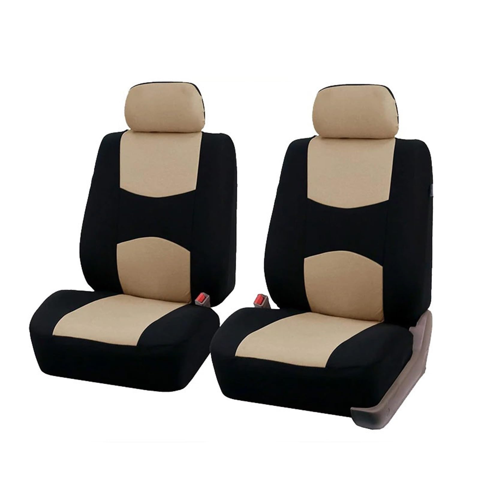 PQMIERA Autositzbezug, belüfteter Stoff, schützt den Sitz, universelles beiges Innenzubehör, geeignet for 1/2/5/7 Sitze(2 Seats-Beige) von PQMIERA