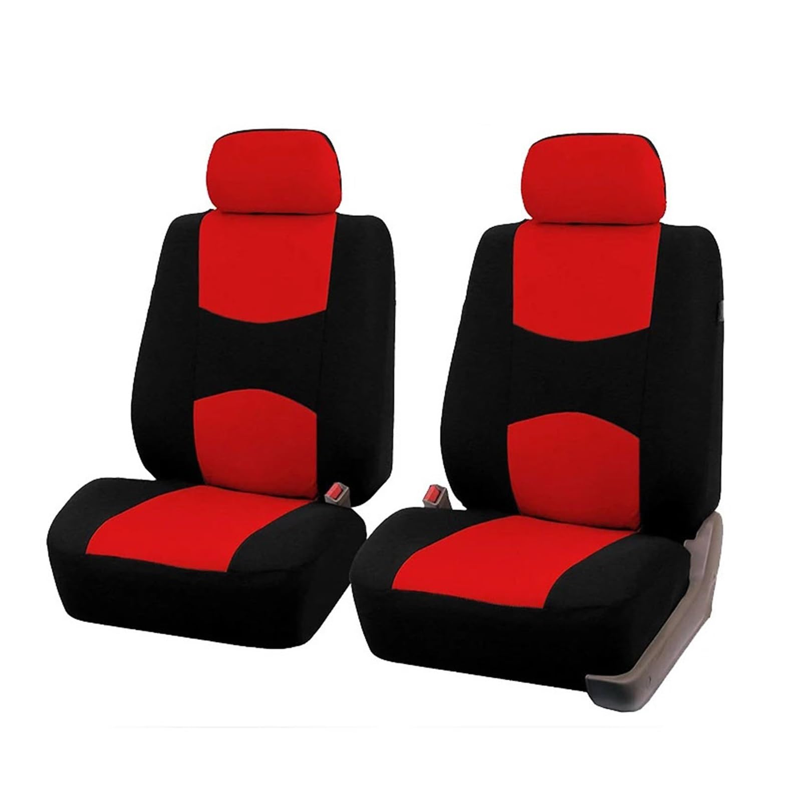 PQMIERA Autositzbezug, belüfteter Stoff, schützt den Sitz, universelles beiges Innenzubehör, geeignet for 1/2/5/7 Sitze(2 Seats-Red) von PQMIERA