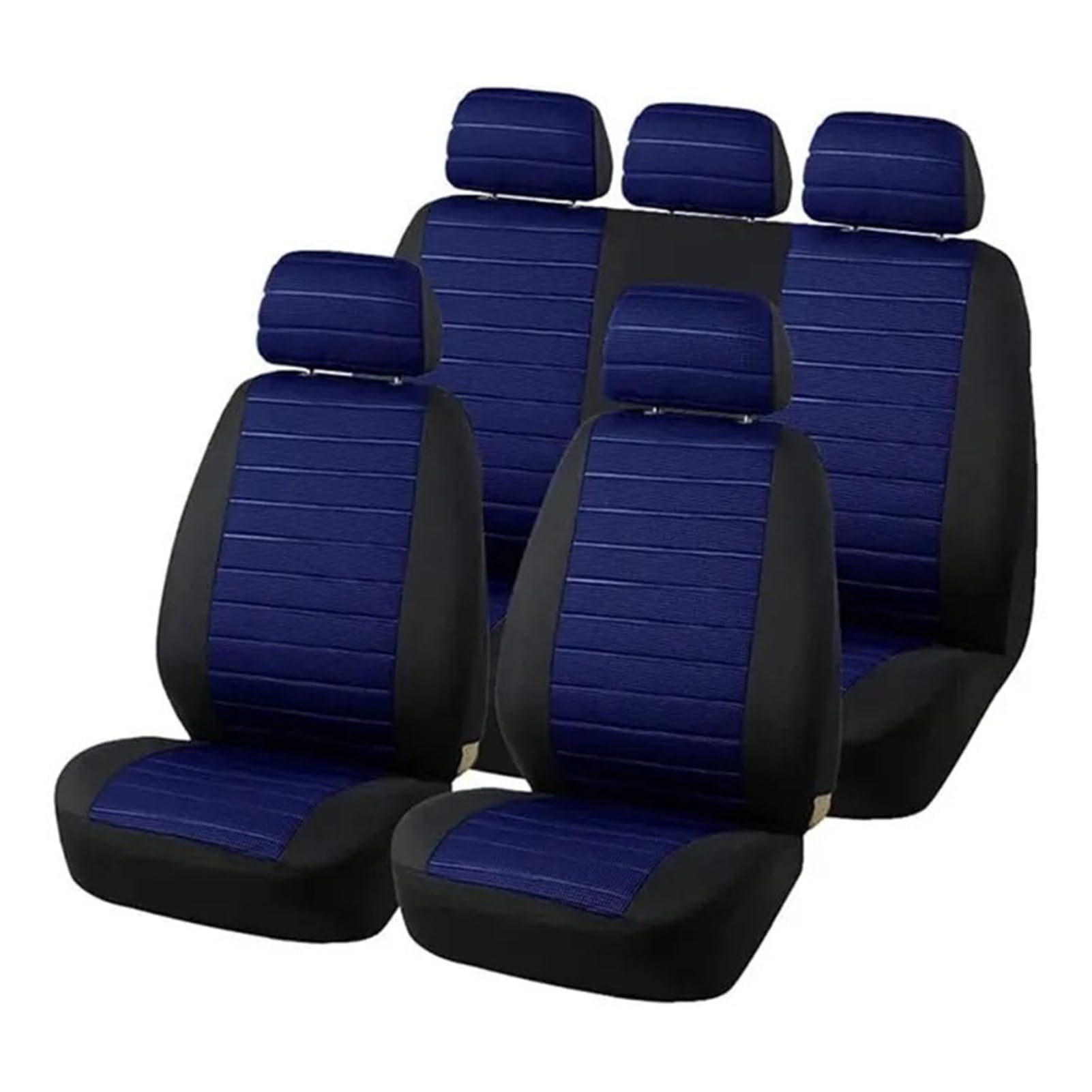 PQMIERA Universal-Autositzbezüge, komplettes Stoffset, kompatibel mit den meisten Limousinen, Vans, SUVs, LKWs, Autositzschutz for Vorder- und Rücksitzbezüge(Y30082-BLUE-11PCS) von PQMIERA