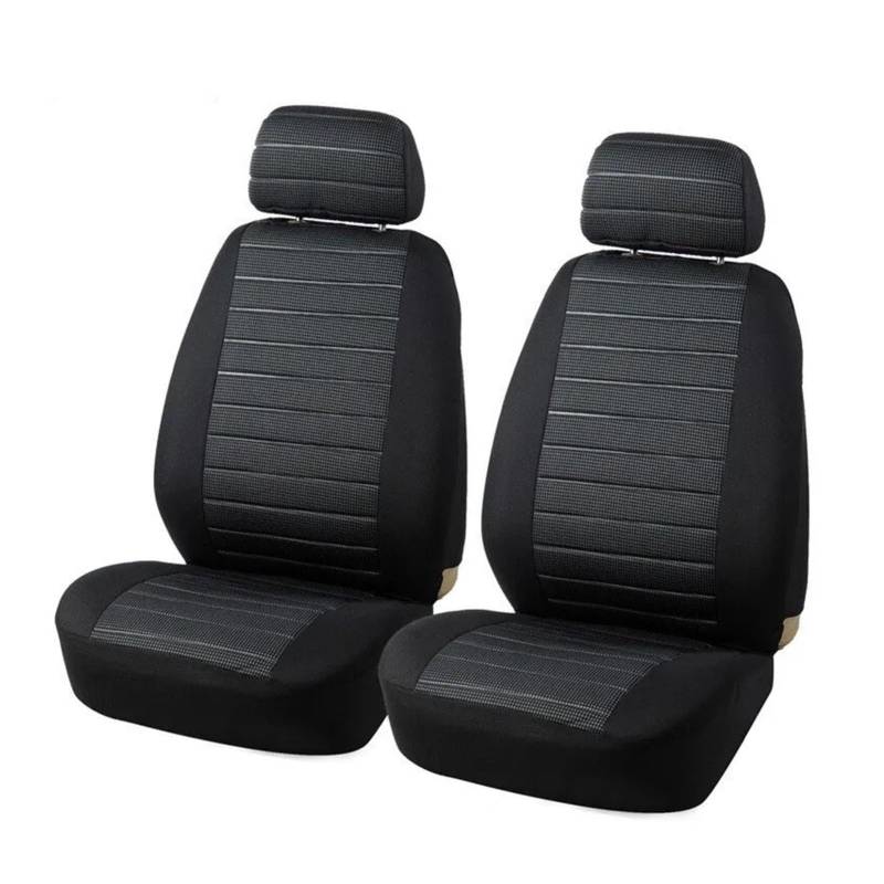 PQMIERA Universal-Autositzbezüge, komplettes Stoffset, kompatibel mit den meisten Limousinen, Vans, SUVs, LKWs, Autositzschutz for Vorder- und Rücksitzbezüge(Y30082-GRAY-6PCS) von PQMIERA