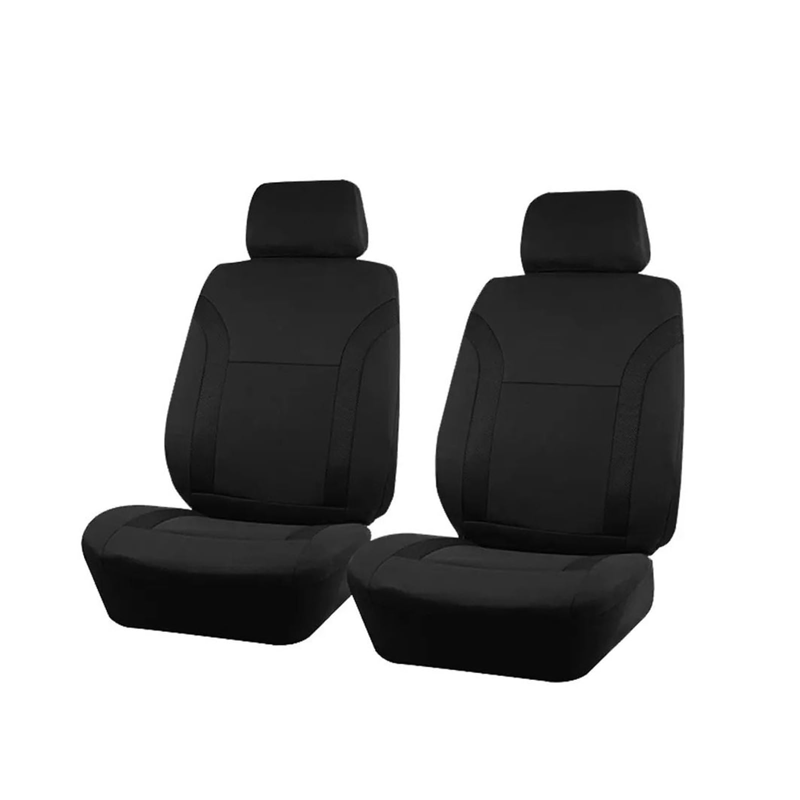 PQMIERA Universelle atmungsaktive Autositzbezüge, Air-Mesh-Gewebe, gespleißt mit Polyester-Gewebe, passend for die meisten Auto-SUV-Zubehörteile im Innenraum(Black 2 Front seat) von PQMIERA