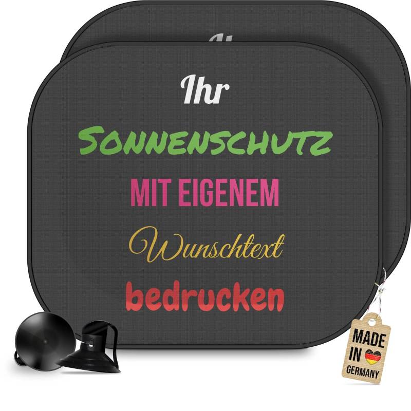 PR Print Royal Personalisierter Auto Sonnenschutz - mit Name oder Text selbst gestalten - Sonnenblende fürs Auto, Personalisierte Geschenke, Kinder, Baby | Fotogeschenk, 2er-Set von PR Print Royal