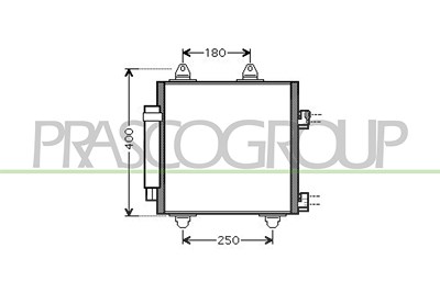 Prasco Kondensator, Klimaanlage [Hersteller-Nr. CI201C001] für Citroën, Peugeot, Toyota von PRASCO