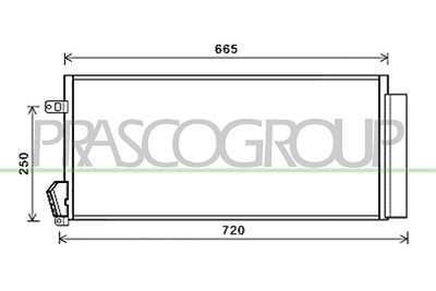 Prasco Kondensator, Klimaanlage [Hersteller-Nr. FT910C001] für Fiat von PRASCO