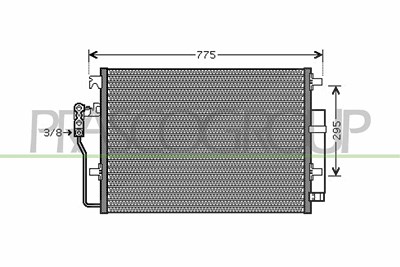 Prasco Kondensator, Klimaanlage [Hersteller-Nr. ME919C001] für Mercedes-Benz, VW von PRASCO