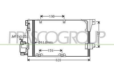 Prasco Kondensator, Klimaanlage [Hersteller-Nr. OP017C002] für Opel von PRASCO