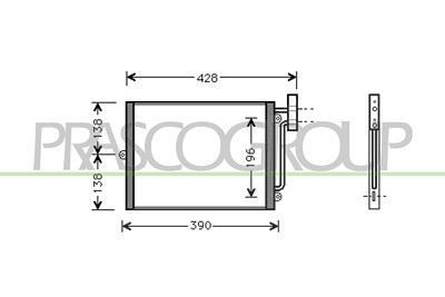 Prasco Kondensator, Klimaanlage [Hersteller-Nr. PR620C001] für Porsche von PRASCO
