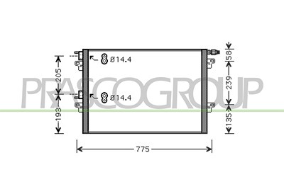 Prasco Kondensator, Klimaanlage [Hersteller-Nr. RN154C002] für Renault von PRASCO