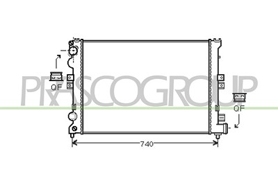Prasco Kühler, Motorkühlung [Hersteller-Nr. CI053R002] für Citroën, Fiat, Lancia, Peugeot von PRASCO