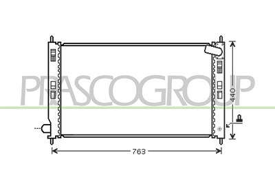 Prasco Kühler, Motorkühlung [Hersteller-Nr. CI802R001] für Citroën, Mitsubishi, Peugeot von PRASCO