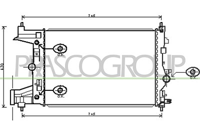 Prasco Kühler, Motorkühlung [Hersteller-Nr. DW040R003] für Chevrolet, Opel von PRASCO