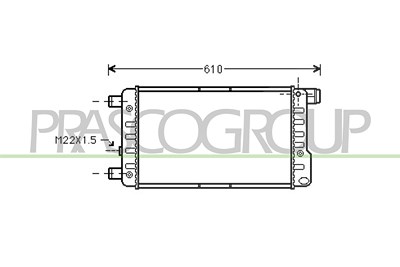Prasco Kühler, Motorkühlung [Hersteller-Nr. FT017R001] für Fiat von PRASCO