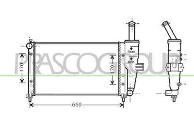 Prasco Kühler, Motorkühlung [Hersteller-Nr. FT133R002] für Fiat von PRASCO