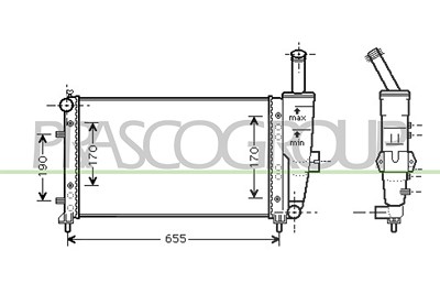 Prasco Kühler, Motorkühlung [Hersteller-Nr. FT133R009] für Fiat von PRASCO