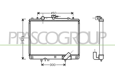 Prasco Kühler, Motorkühlung [Hersteller-Nr. MB817R001] für Mitsubishi von PRASCO