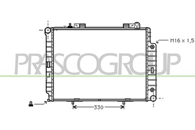 Prasco Kühler, Motorkühlung [Hersteller-Nr. ME035R021] für Mercedes-Benz von PRASCO