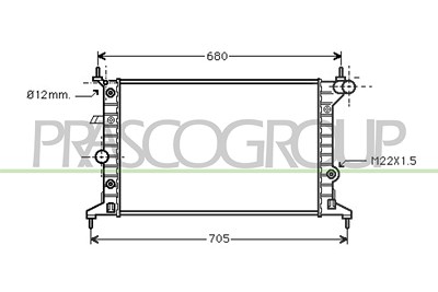 Prasco Kühler, Motorkühlung [Hersteller-Nr. OP052R002] für Opel von PRASCO