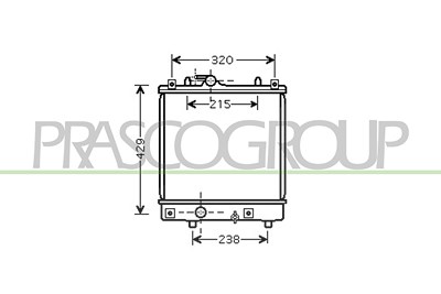 Prasco Kühler, Motorkühlung [Hersteller-Nr. OP304R002] für Opel von PRASCO