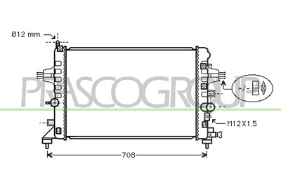 Prasco Kühler, Motorkühlung [Hersteller-Nr. OP410R002] für Opel von PRASCO