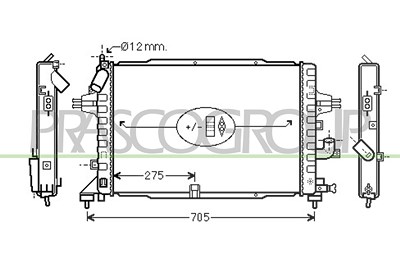 Prasco Kühler, Motorkühlung [Hersteller-Nr. OP410R003] für Opel von PRASCO