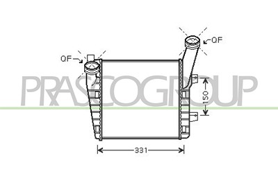 Prasco Ladeluftkühler [Hersteller-Nr. AD830N002] für Audi, VW von PRASCO