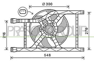 Prasco Lüfter, Motorkühlung [Hersteller-Nr. FT030F004] für Fiat, Lancia von PRASCO