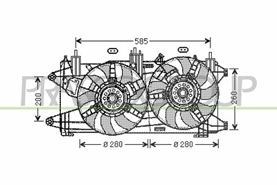 Prasco Lüfter, Motorkühlung [Hersteller-Nr. FT909F008] für Fiat von PRASCO