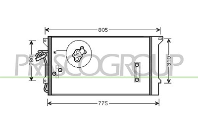 Prasco Kondensator, Klimaanlage [Hersteller-Nr. AD830C001] für Audi, Porsche, VW von PRASCO
