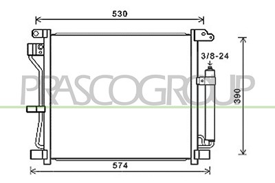 Prasco Kondensator, Klimaanlage [Hersteller-Nr. DS700C003] für Nissan von PRASCO